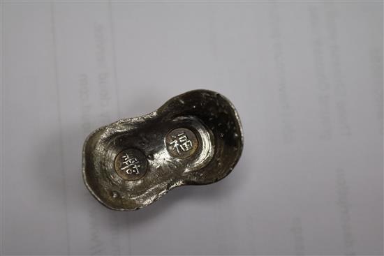 Two Chinese silver ingots